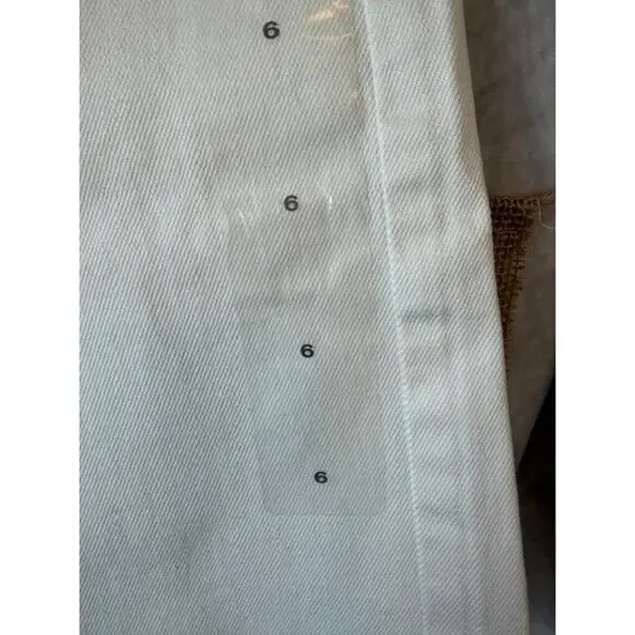 New Eddie Bauer Women Size 6 White Stretch Cotton High Rise Cutoff Denim Shorts - Picture 5 of 11